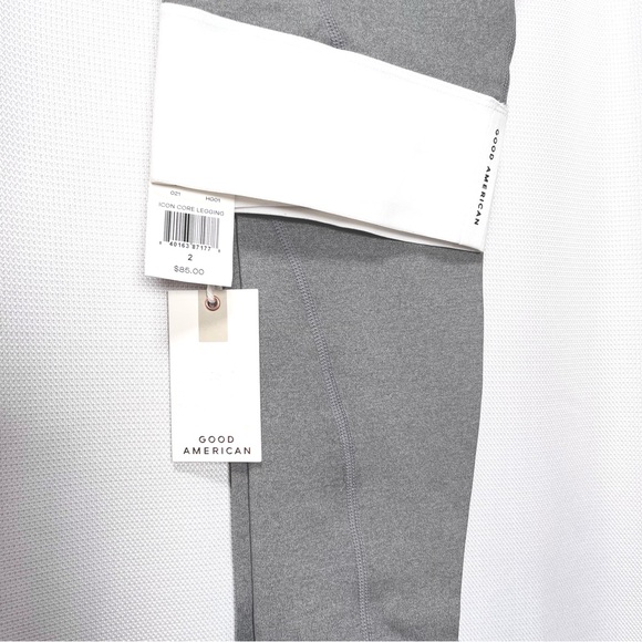 New Good American Icon Core Legging Heather Grey Size 2 Medium - Picture 4 of 6